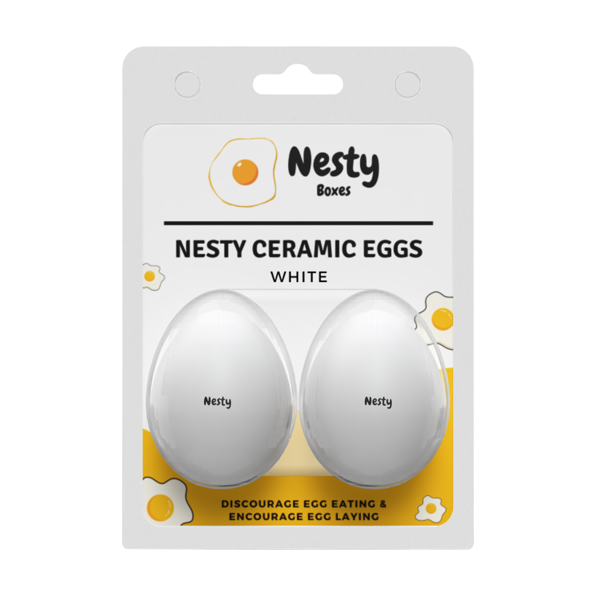 Nesty White Ceramic Eggs